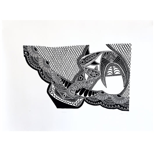 TAHEEGA SAVAGE | ‘Undertow’ | 2025 | Linoprint