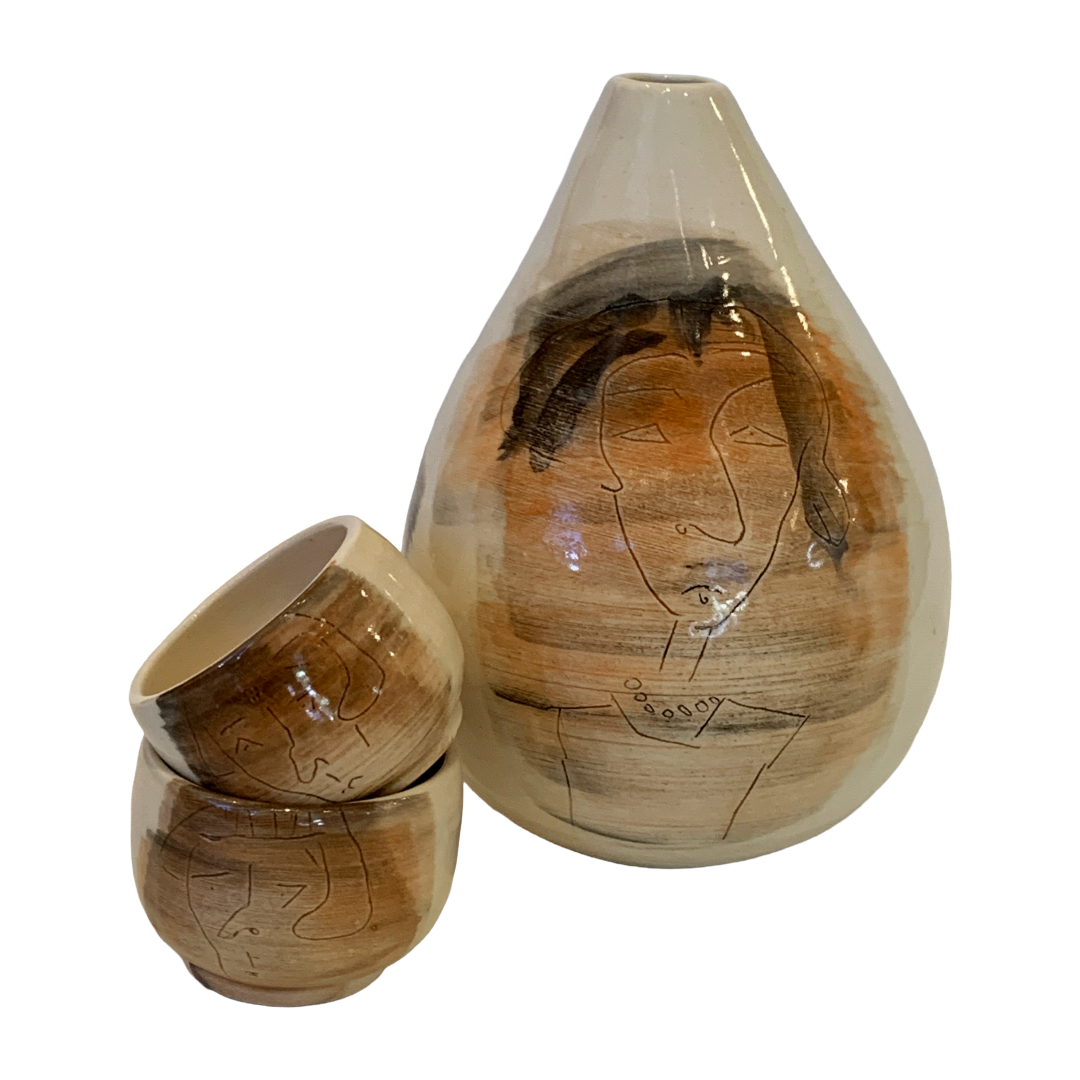 TEGAN KOSTER | 'My Cousin Edith' Set #2 | Glazed ceramic set 3 pieces
