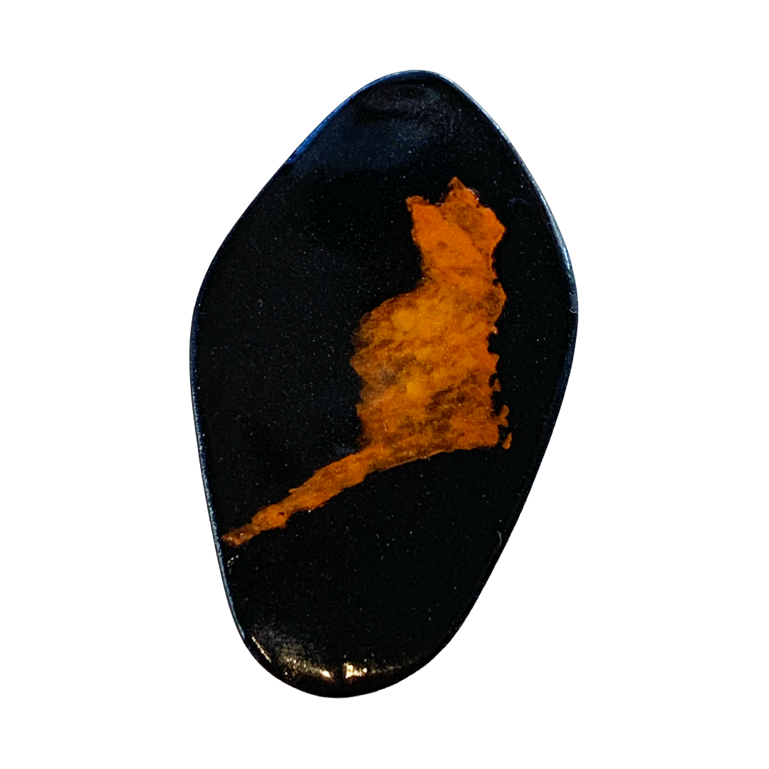 TEGAN KOSTER | 'Spunky the Cat' Medium Brooch #3 | Hand painted ceramic brooch