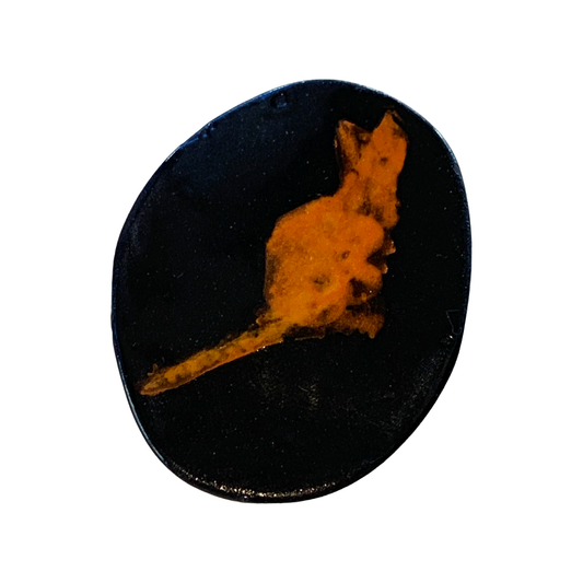 TEGAN KOSTER | 'Spunky the Cat' Medium Brooch #5 | Hand painted ceramic brooch