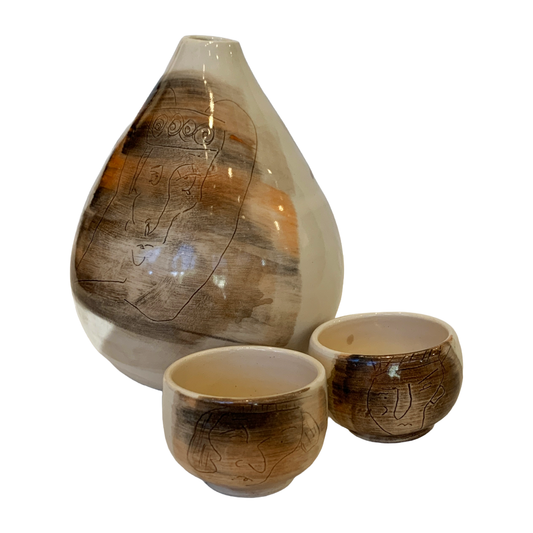 TEGAN KOSTER | 'My Cousin Edith  #1' | Glazed ceramic set | 3 pieces