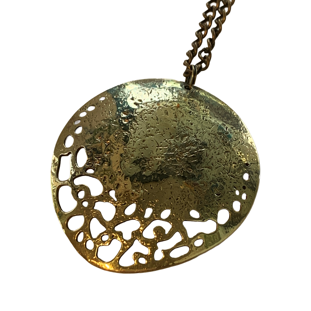 TETSUYA TABATA | 'Moon Necklace / brass chain' | Brass pendant