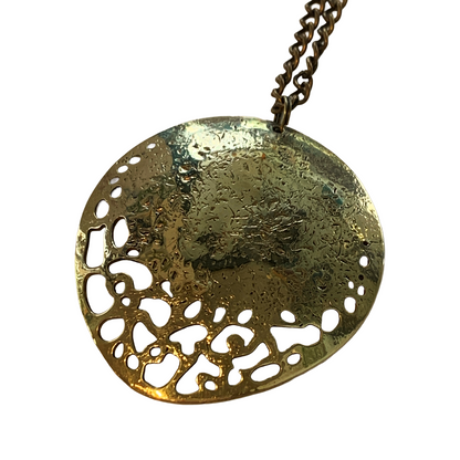 TETSUYA TABATA | 'Moon Necklace / brass chain' | Brass pendant