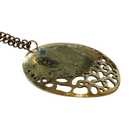 TETSUYA TABATA | 'Moon Necklace / brass chain' | Brass pendant