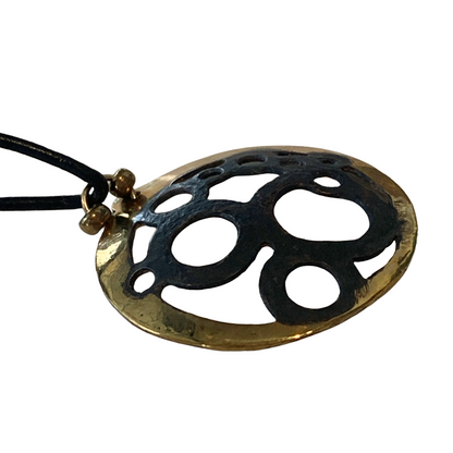 TETSUYA TABATA | 'Luna Ripples' | Oxidised brass + cord