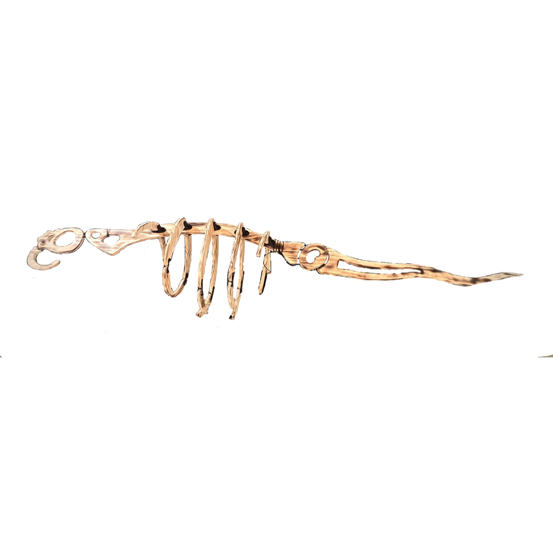 TETSUYA TABATA | Sentinel | 2025 | wood, 3D printed PLA filament and metal | H 2900 x W 3360 mm