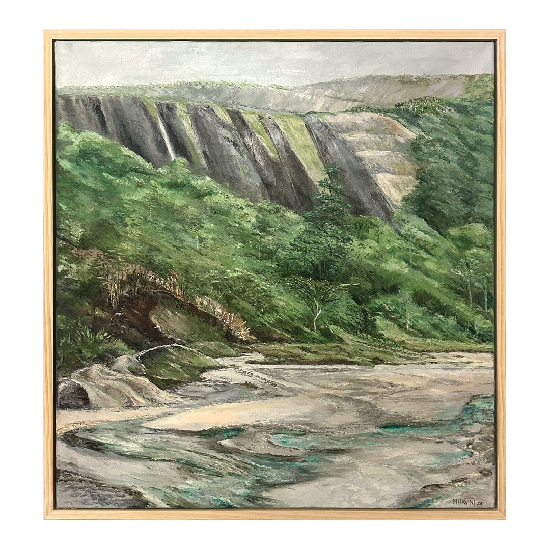 MARILYN TALEO HAVINI | 'Tailings wall, Panguna' | Oil on canvas