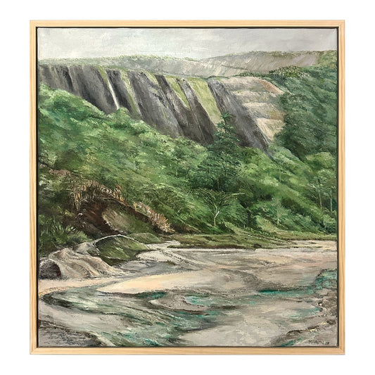 MARILYN TALEO HAVINI | 'Tailings wall, Panguna' | Oil on canvas