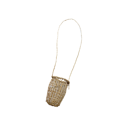 DELISSA WALKER | 'Woven Dilly Bag Necklace' | Black palm