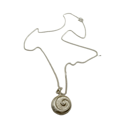 BREATH AND ESSENCE | ‘Anahata Feature Spiral’ necklace | Sterling silver