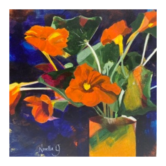 NOVELLA JACKSON | 'Abstracting the Nasturtium' | Acrylic