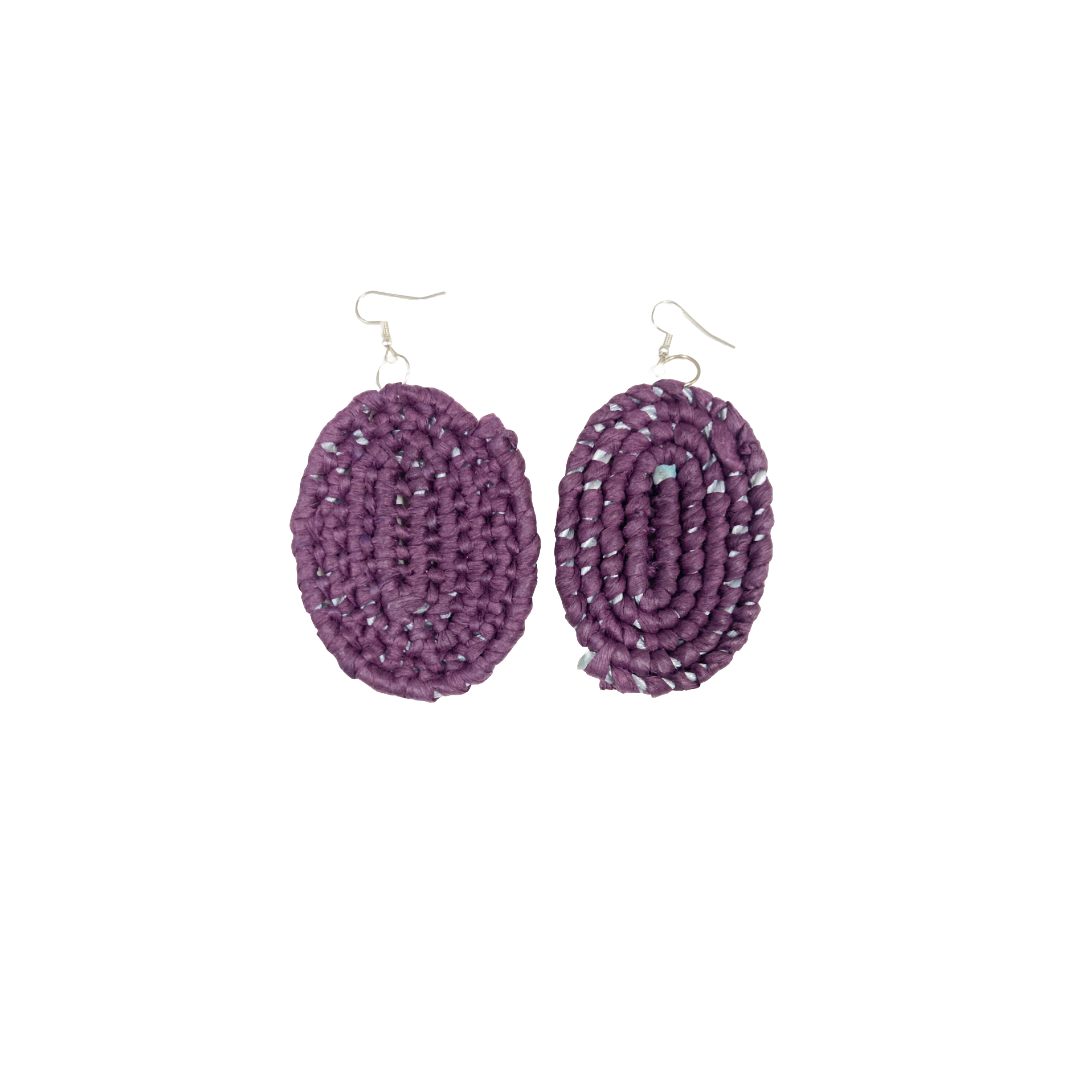 VENETTA DENHAM | 'Gundala' | Purple woven earrings