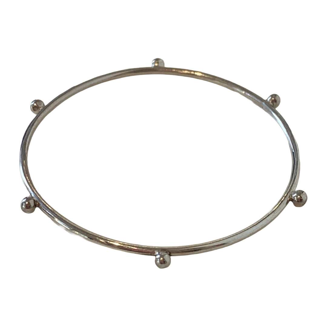 WILD CHARM JEWELLERY | ‘Seed Bangle’ | Large | Recycled / sterling silver