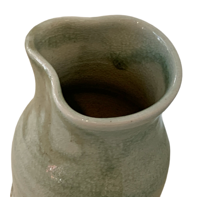 SERVICE CERAMICS | ‘Green Curved Jug / Pourer- No Handle' | Wheel-thrown ceramics