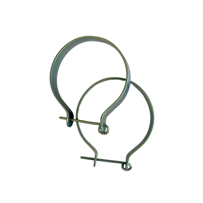 FAR NORTH STUDIO | ‘Hoop earrings’- Small | Green | Titanium