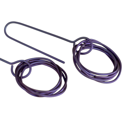 FAR NORTH STUDIO | ‘Orbit Earrings' | Purple titanium / small