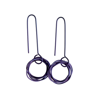 FAR NORTH STUDIO | ‘Orbit Earrings' | Purple titanium / small