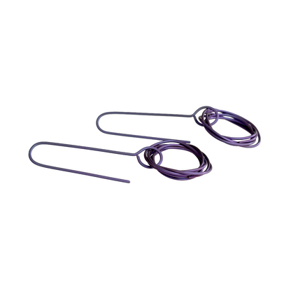FAR NORTH STUDIO | ‘Orbit Earrings' | Purple titanium / small
