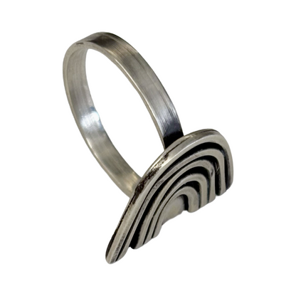BREATH AND ESSENCE | 'Rainbow Ring' | Sterling Silver / patina finish