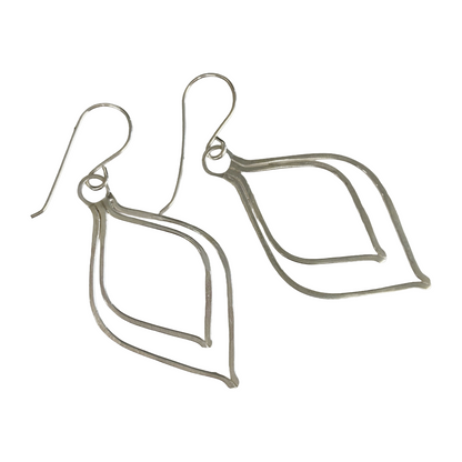 BREATH AND ESSENCE | 'Lotus Drop Earrings' | Sterling silver