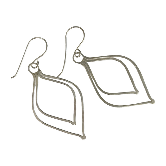 BREATH AND ESSENCE | 'Lotus Drop Earrings' | Sterling silver