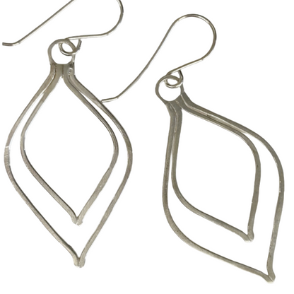 BREATH AND ESSENCE | 'Lotus Drop Earrings' | Sterling silver