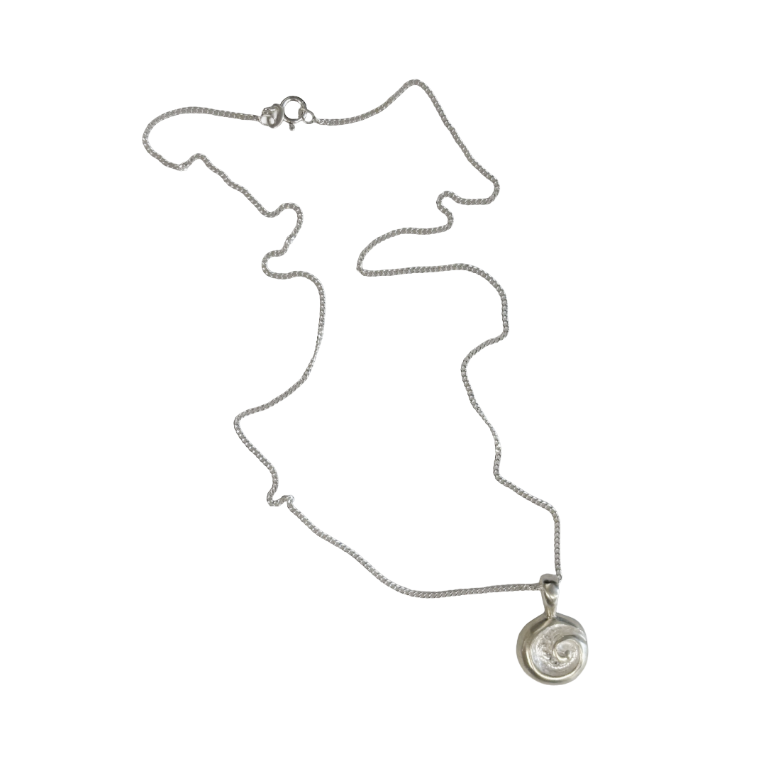 BREATH AND ESSENCE | ‘Anahata Feature Spiral’ necklace | Sterling silver