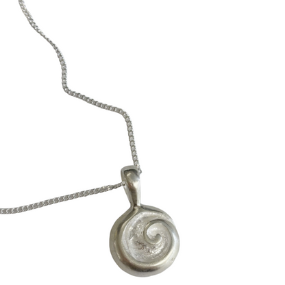 BREATH AND ESSENCE | ‘Anahata Feature Spiral’ necklace | Sterling silver