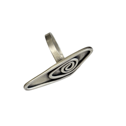 BREATH AND ESSENCE | ‘Spiral Ring' | Sterling Silver / Patina Finish