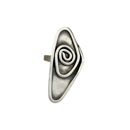 BREATH AND ESSENCE | ‘Spiral Ring' | Sterling Silver / Patina Finish