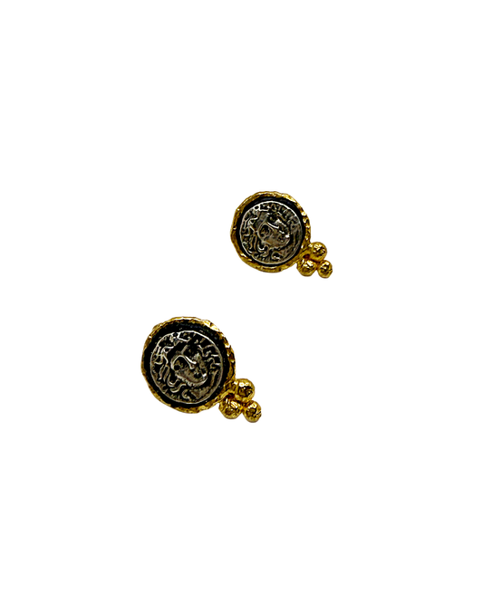 ARTIZ | ‘Medusa’ Earrings | Gold plated bronze / silver