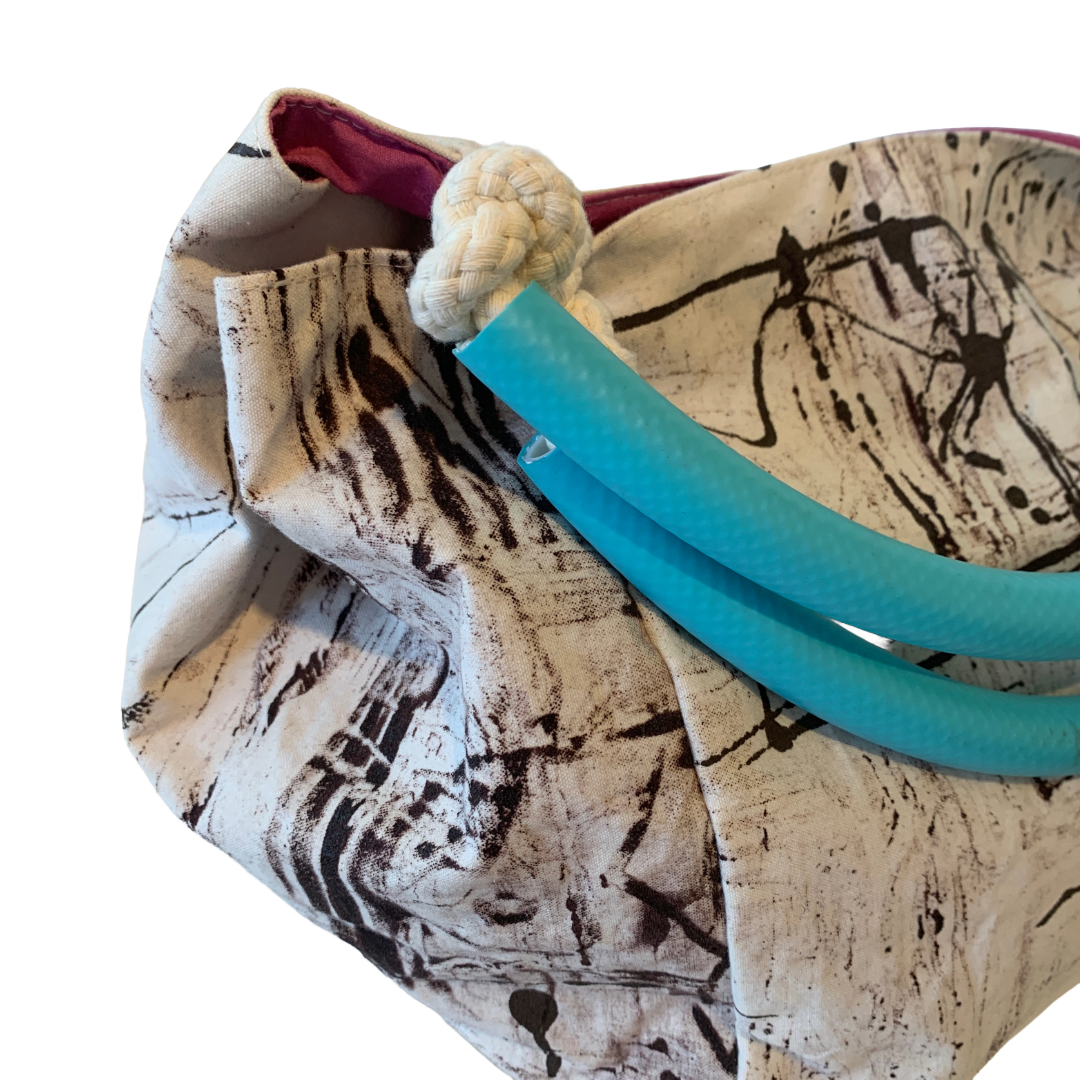JULIE POULSEN | ‘Grandma's Sewing Box: Boat bag: Midi | Re-cycled painting | Medium