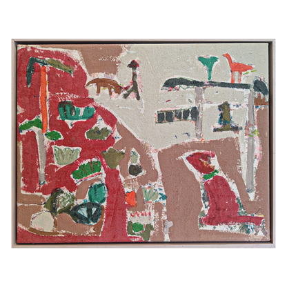 JULIE POULSEN | 'Warm Tropical Day' | Acrylic + mixed media on canvas / framed