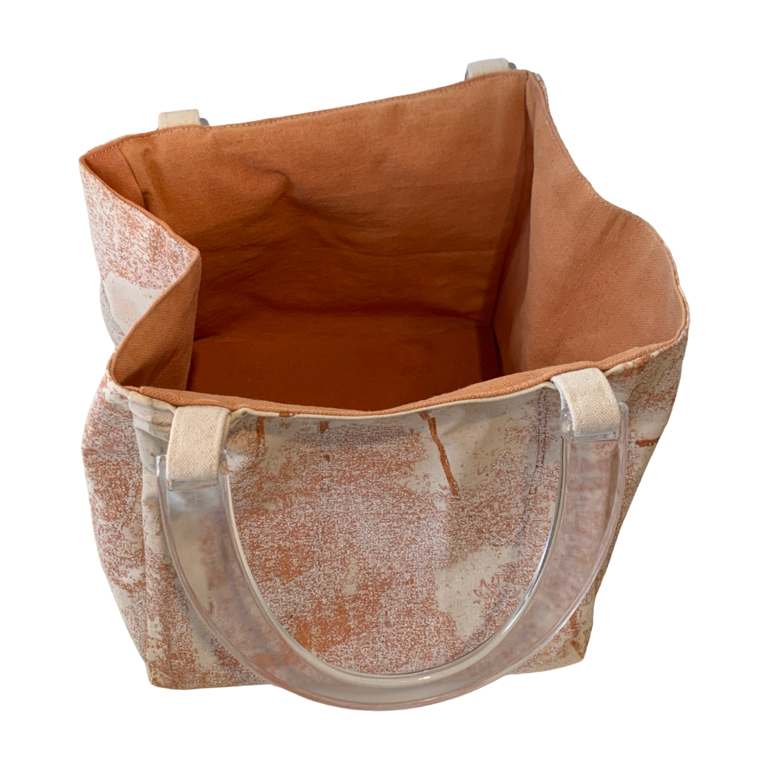 JULIE POULSEN | ‘Dust storm’ Boat Bag : Petite | Re-cycled painting