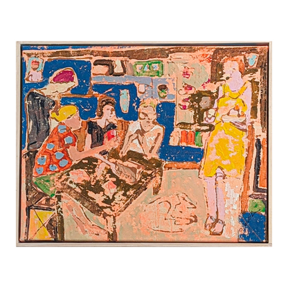 JULIE POULSEN | 'Sleeping Dog #3' | Mixed media on canvas / framed