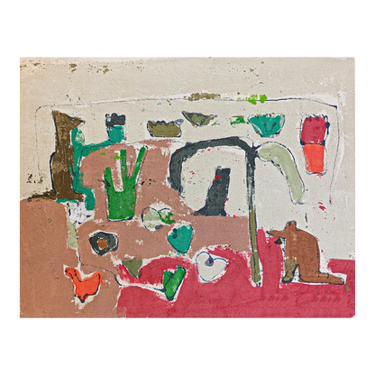 JULIE POULSEN | 'Tropical Garden Friends' | Acrylic + mixed media on canvas / stretched