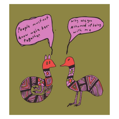 MUNIMBA-JA ART CENTRE x  UNCLE NOEL (GULLA) BLAIR |  'People Must Not Know' | T-shirt / short sleeves / green