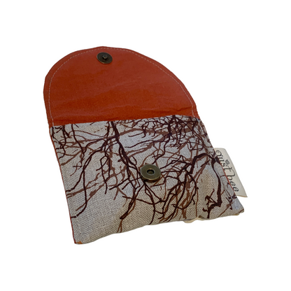 JUST BEE DESIGNS | ‘Tree Branches’ Pouchlet / Wallet’ | Pure linen / handprinted