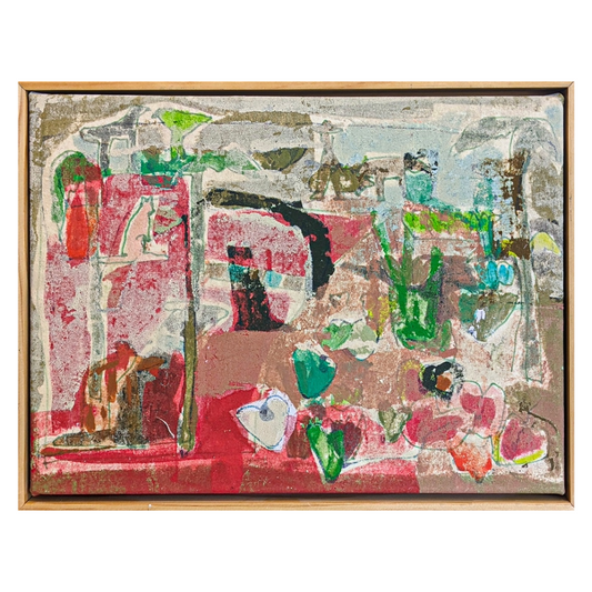 JULIE POULSEN | 'Soft Rain' | Acrylic + mixed media on canvas / framed