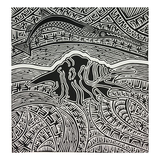 JOEL SAM | 'Yatha and Long Tom' | Linocut Print