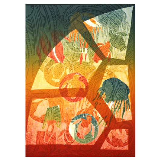 SOLOMON BOOTH | 'Awareness (xxvii)' | 2026 | Monoprint on paper | H 520 x W 370 mm