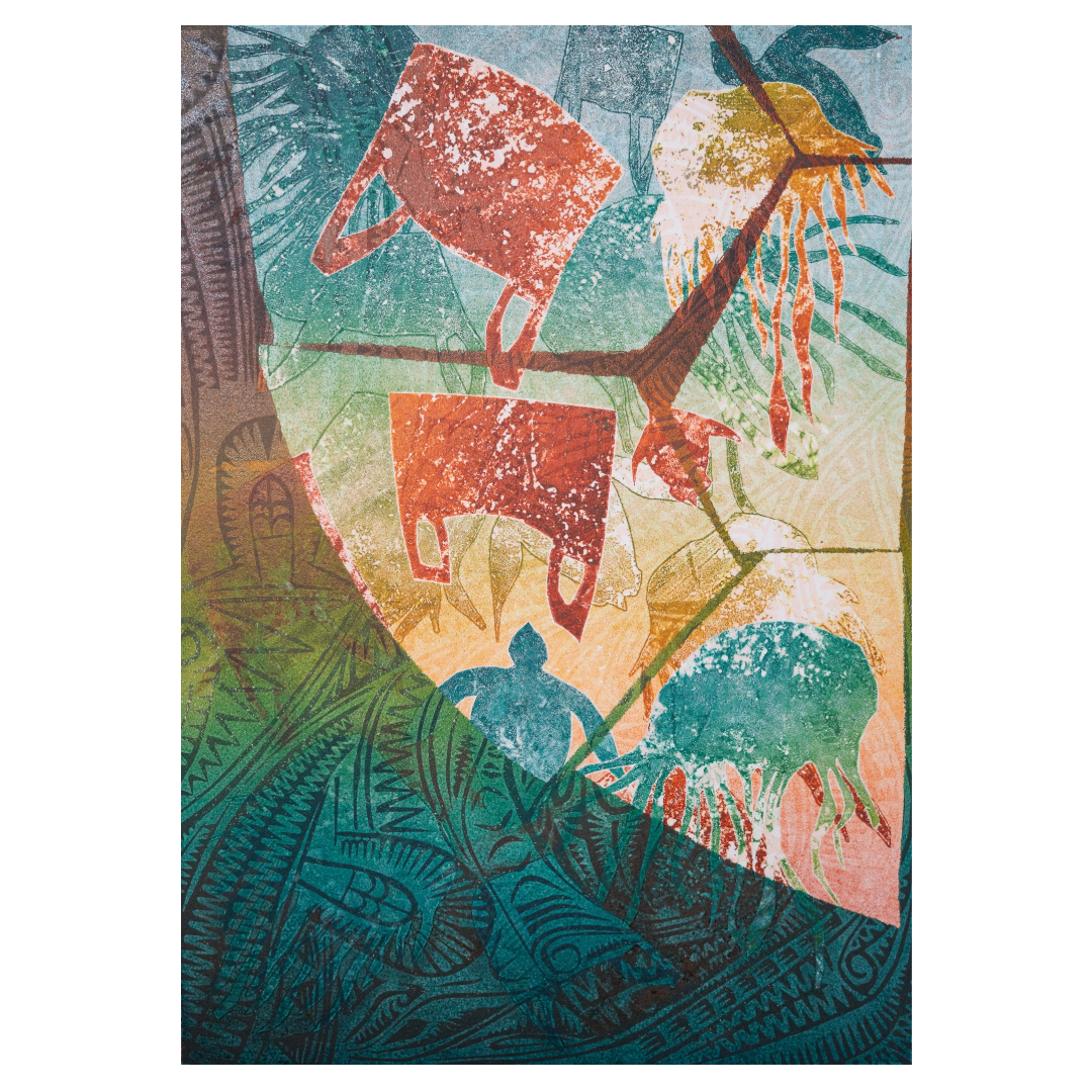SOLOMON BOOTH | 'Awareness (xxi)' | 2026 | Monoprint on paper | H 520 x W 370 mm