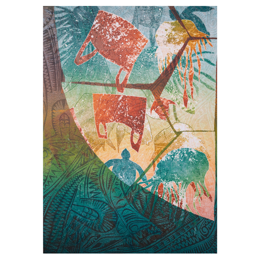 SOLOMON BOOTH | 'Awareness (xxi)' | 2026 | Monoprint on paper | H 520 x W 370 mm