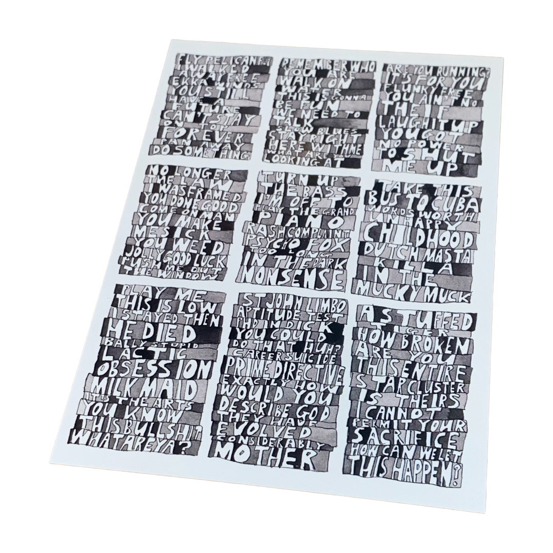MONSOON PUBLISHING | ‘Looks too much like art’ Artist Postcard Pack | Jonathan McBurnie | 2025 | Postcards in box with sticker