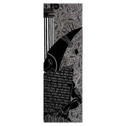 BRIAN ROBINSON | 'He ascended from the heavens with a plank of text' | Linocut Print