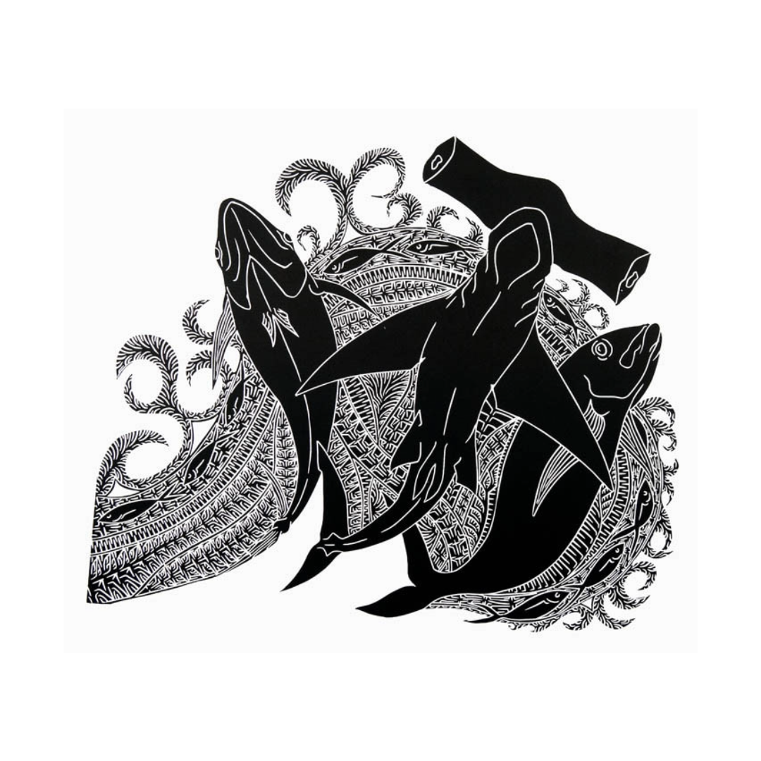 JOEL SAM | 'Predators' | Linoprint