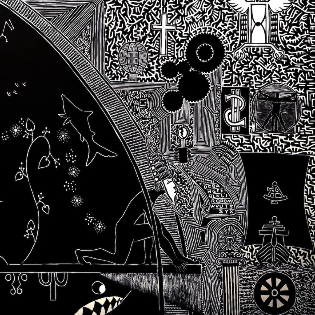 ROBERT TOMMY PAU | 'Time' | 2021 | Linocut print