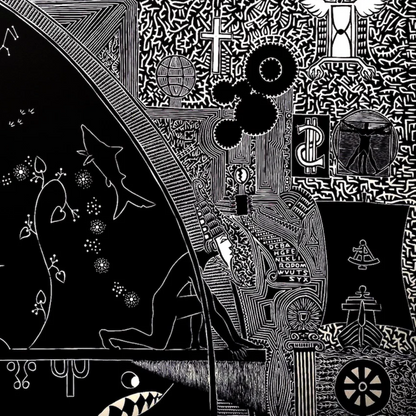 ROBERT TOMMY PAU | 'Time' | 2021 | Linocut print
