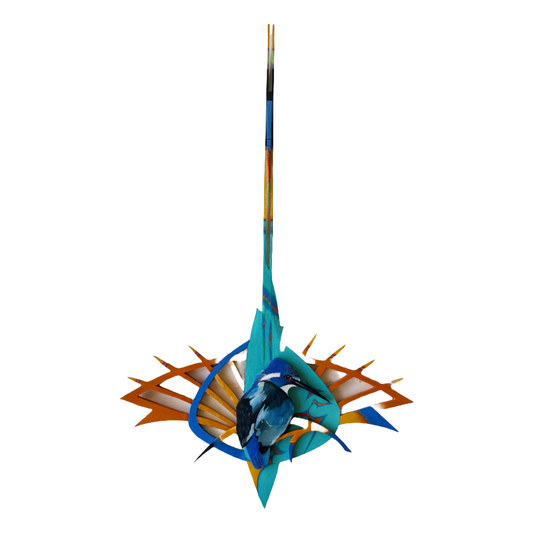 ROLAND NANCARROW | 'Little Kingfisher’  |  Wooden wall sculpture / hand-painted