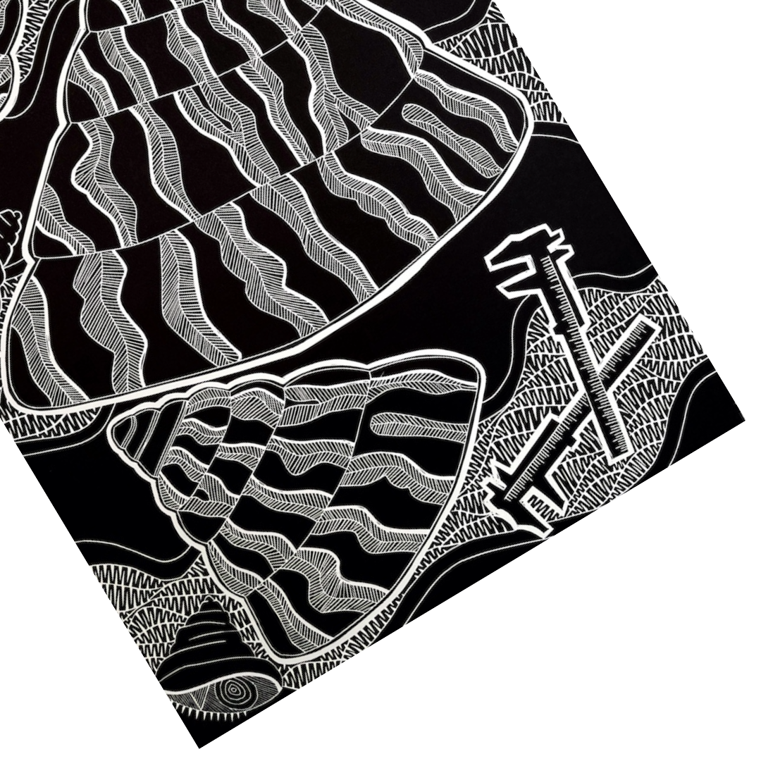 PAULA SAVAGE - Moa Arts | 'Big Kabar' | Linoprint on BFK Rives paper